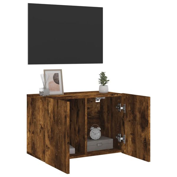 vidaXL Ντουλάπι Τοίχου Τηλεόρασης Καφέ Δρυς 60 x 30 x 41 εκ.