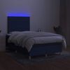 vidaXL &Kappa;&rho;&epsilon;&beta;ά&tau;&iota; Boxspring &mu;&epsilon; &Sigma;&tau;&rho;ώ&mu;&alpha; & LED &Mu;&pi;&lambda;&epsilon; 120x190&epsilon;&kappa;. &Upsilon;&phi;&alpha;&sigma;&mu;ά&tau;&iota;&nu;&omicron;