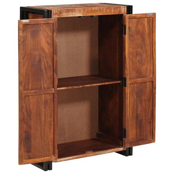 vidaXL Highboard με Πόρτες Καφέ Στερεό Ανακυκλωμένο Ξύλο και Μέταλλο