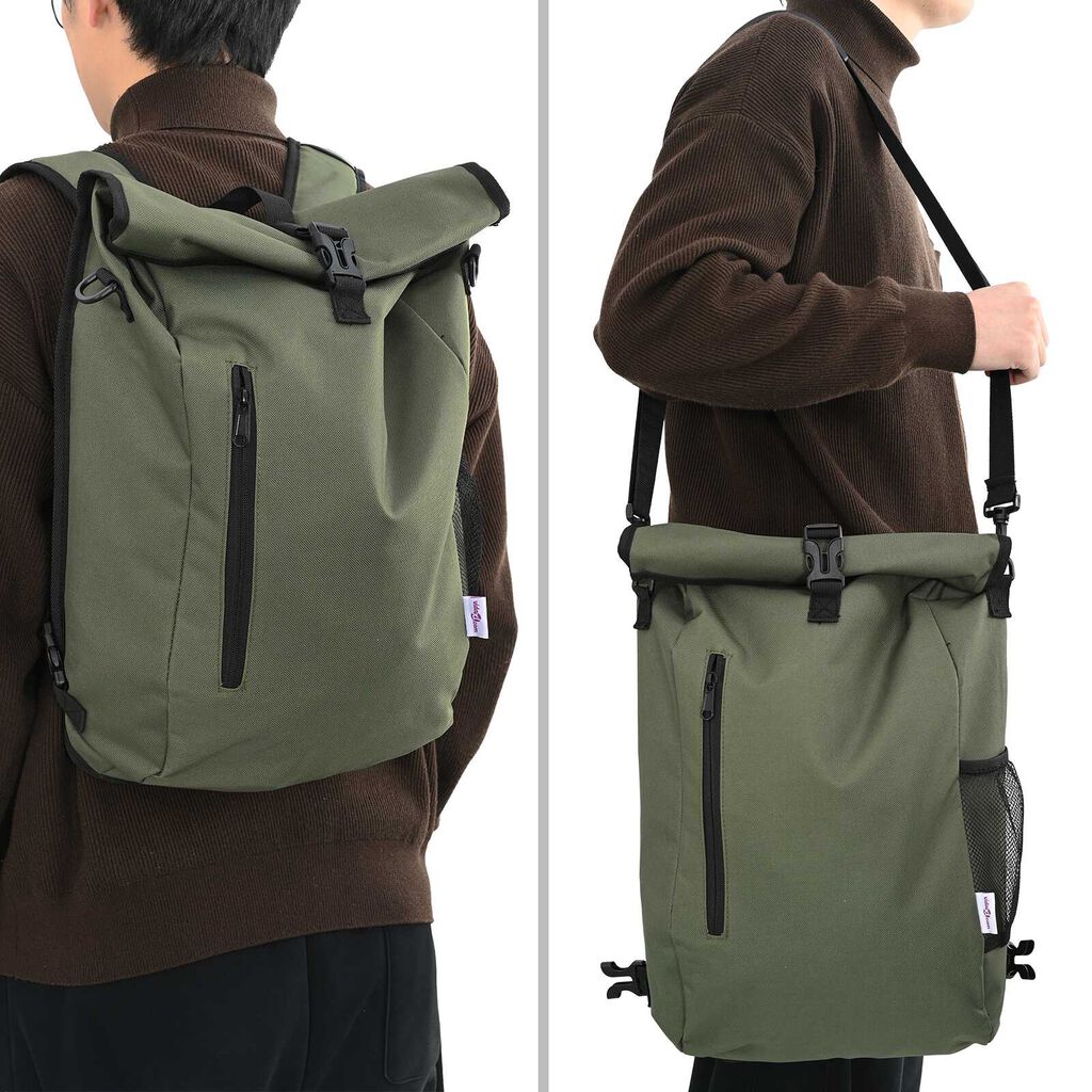 vidaXL Τσάντα Ποδηλάτου για Φάρο 20 L Ελιά 31x13x58 εκ.