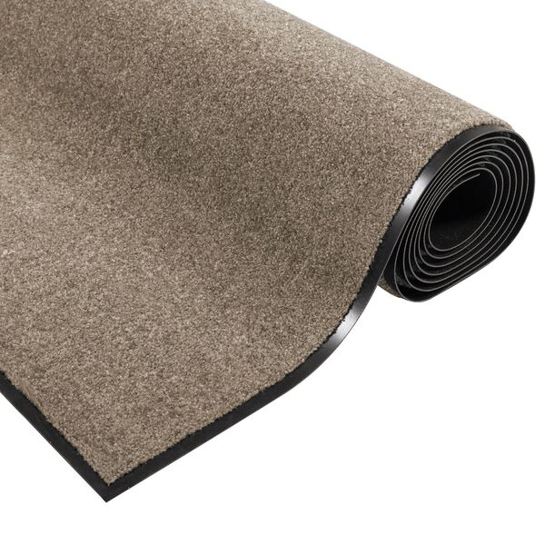 vidaXL Χαλάκι Εξώπορτας Μπεζ και Μαύρο 60 x 180 cm