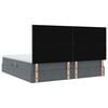 vidaXL Κρεβάτι με αποθηκευτικό χώρο και LED Σκούρο Γκρι 200 x 200 cm