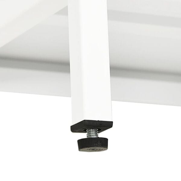 vidaXL Έπιπλο Τηλεόρασης Λευκό 90 x 30 x 44 εκ. από Ατσάλι και Γυαλί