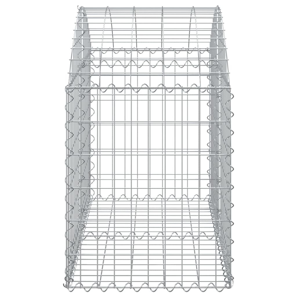vidaXL Συρματοκιβώτιο Τοξωτό 100x50x60/80εκ. από Γαλβανισμένο Χάλυβα