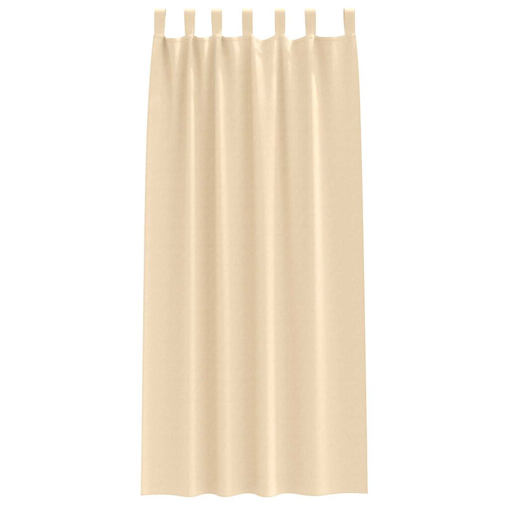 vidaXL Κουρτίνες με κουρτίνες 2 pcs Κρεμ 260 x 140 εκ. Πολυεστέρας