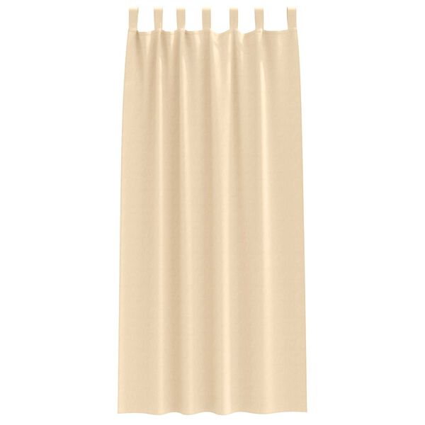 vidaXL Κουρτίνες με κουρτίνες 2 pcs Κρεμ 260 x 140 εκ. Πολυεστέρας