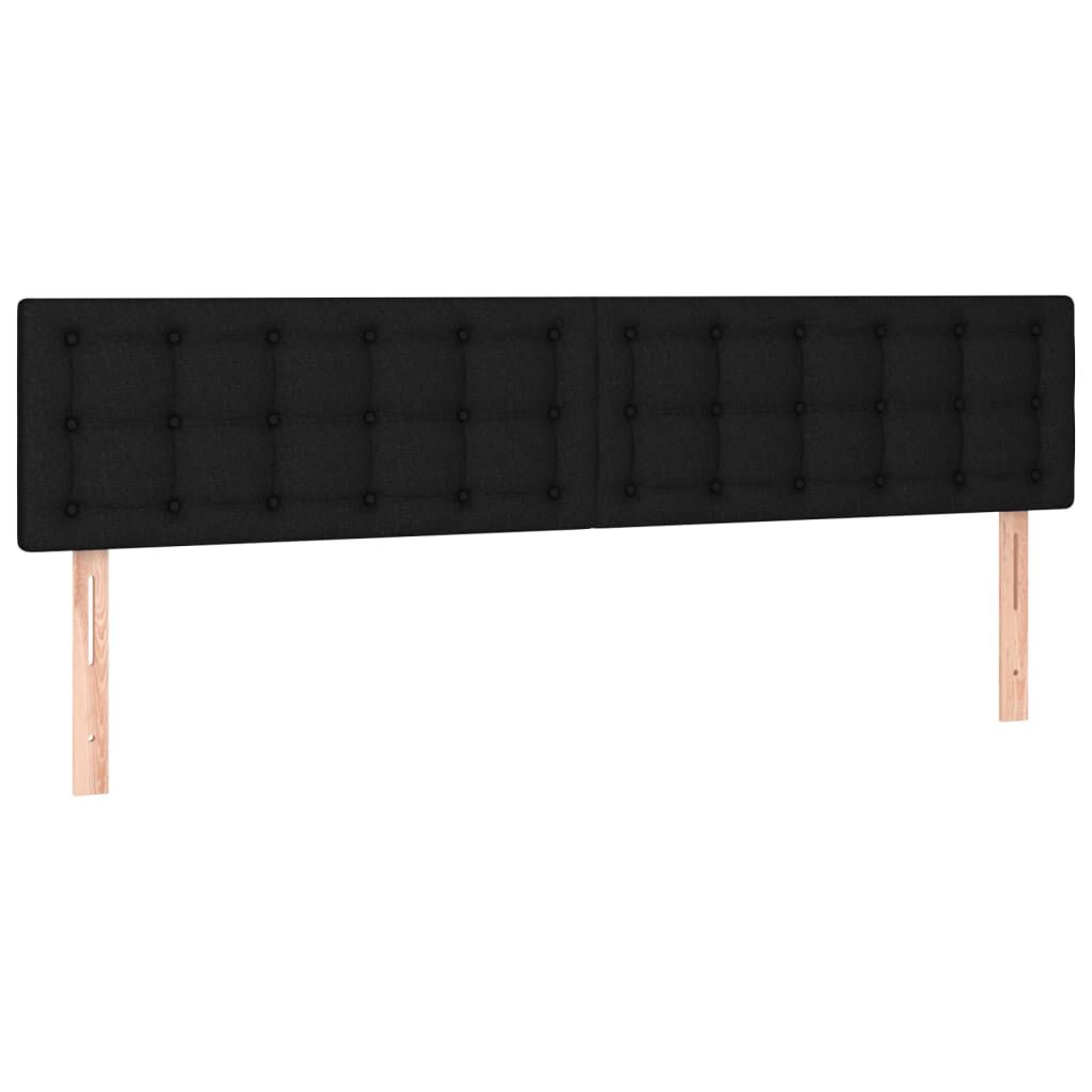 vidaXL Κεφαλάρια Κρεβατιού 2 τεμ. Μαύρο 100x5x78/88 εκ. Υφασμάτινο