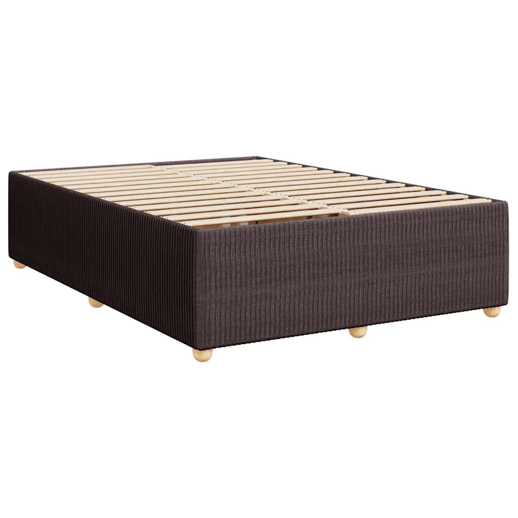 vidaXL Σκελετός Κρεβατιού Χωρίς Στρώμα Καφέ 140x200 εκ.Υφασμάτινο
