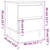 vidaXL Κομοδίνα 2 τεμ. Μαύρα 40 x 35 x 50 εκ. από Επεξεργασμένο Ξύλο