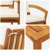 vidaXL Σετ μπιστρό 4 pcs Καφέ 75 x 45 x 38 εκ. Μασίφ ξύλο ακακίας