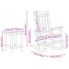 vidaXL Κουνιστή Καρέκλα Κήπου 3 pcs Μαύρο 38 x 38 x 46cm Πλαστικό