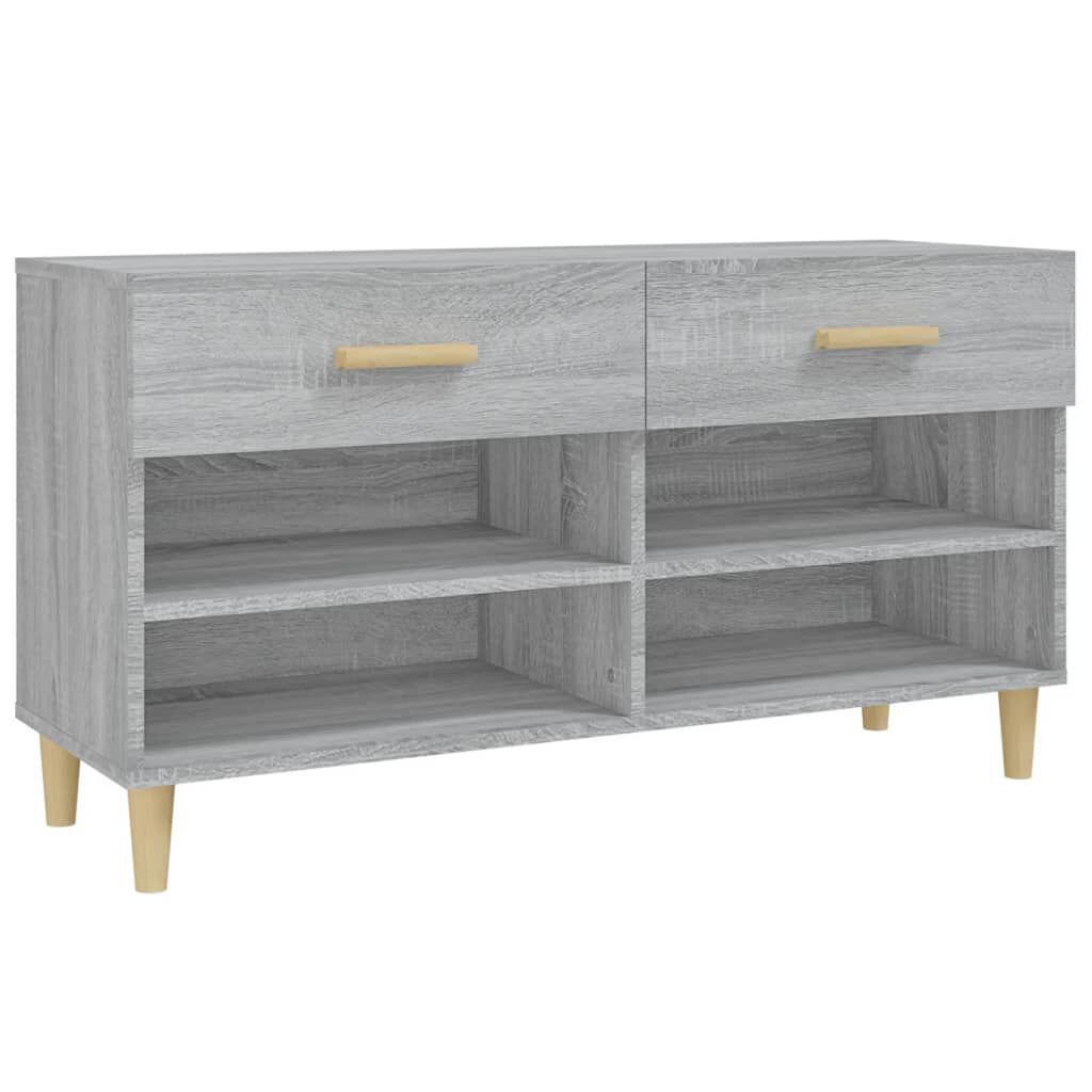 vidaXL Παπουτσοθήκη Γκρι Sonoma 102x35x55 εκ. από Επεξεργασμένο Ξύλο