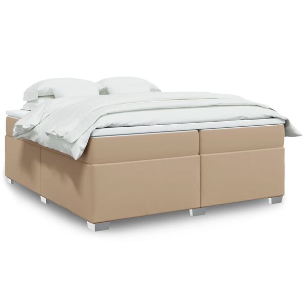 vidaXL &Kappa;&rho;&epsilon;&beta;ά&tau;&iota; Boxspring &mu;&epsilon; &Sigma;&tau;&rho;ώ&mu;&alpha; &Kappa;&alpha;&pi;&omicron;&upsilon;&tau;&sigma;ί&nu;&omicron; 200x200&epsilon;&kappa;.&alpha;&pi;ό &Sigma;&upsilon;&nu;&theta;.&Delta;έ&rho;&mu;&alpha;