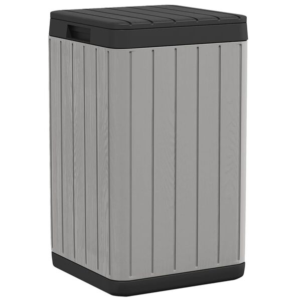 vidaXL Κάδος Απορριμμάτων Εξωτερ. Χώρου Γκρι 38x38x65 εκ. Πολυπρ/λένιο