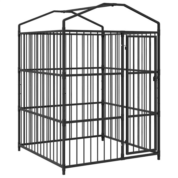 vidaXL Κλουβί Σκύλου Εξωτερικού Χώρου 150 x 150 x 210 εκ. με Στέγαστρο