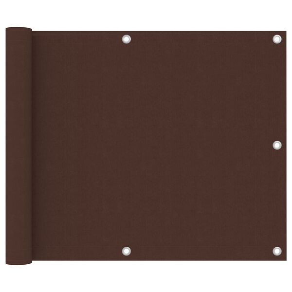 vidaXL Διαχωριστικό Βεράντας Καφέ 75 x 600 εκ. Ύφασμα Oxford