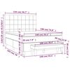 vidaXL Κρεβάτι Boxspring με Στρώμα Μπλε 140x190 εκ. Υφασμάτινο