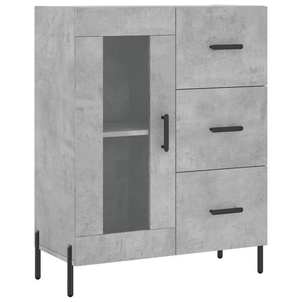 vidaXL Ντουλάπι Γκρι Σκυροδέματος 69,5x34x90 εκ. Επεξεργασμένο Ξύλο