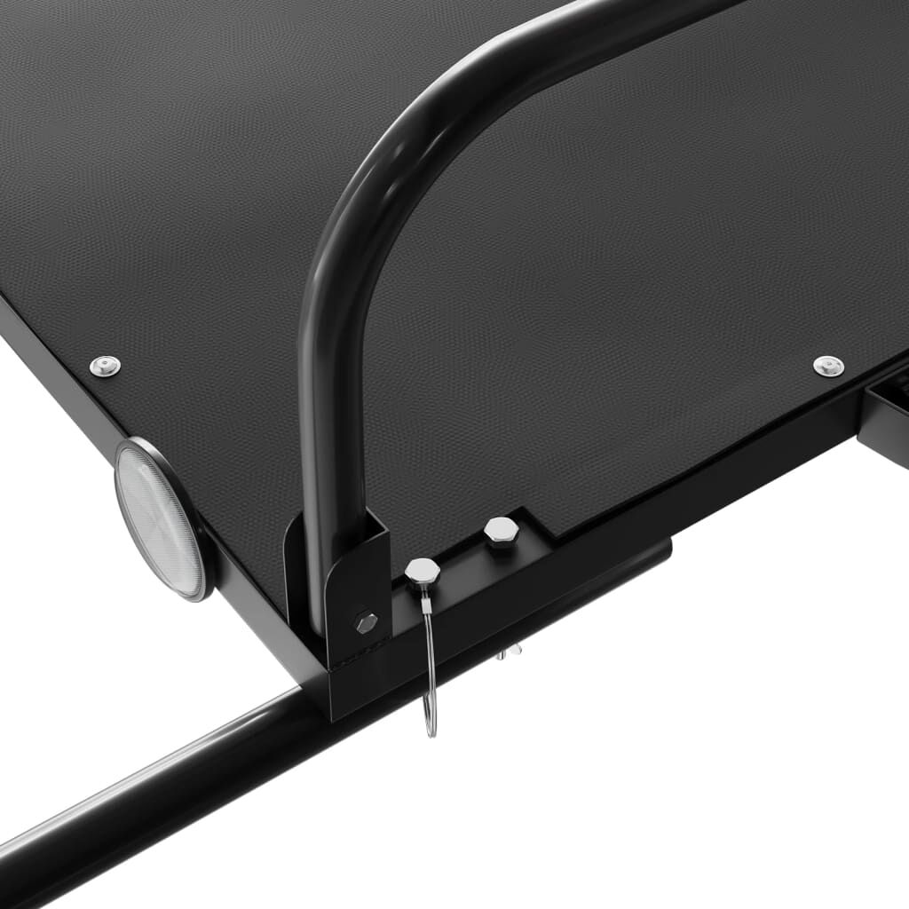 vidaXL Τρέιλερ Ποδηλάτου Μαύρο 135 x 70 x 37 εκ. από Σίδερο