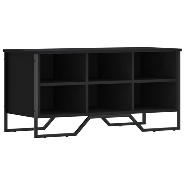 vidaXL Παπουτσοθήκη Μαύρο 90x38x45,5 εκ. από Επεξεργασμένο Ξύλο