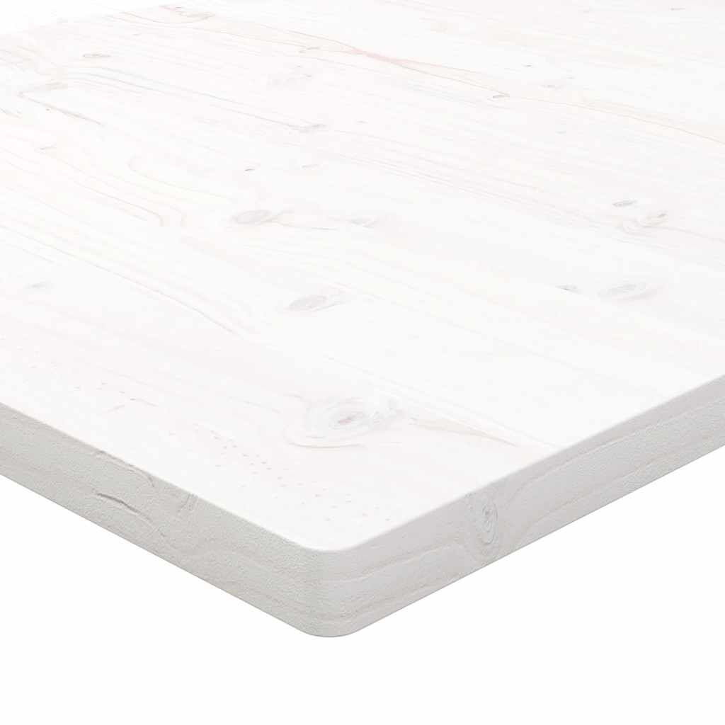 vidaXL Επιφάνεια Τραπεζιού Τετράγωνη Λευκή 40x40x2,5 εκ. Μασίφ Πεύκο