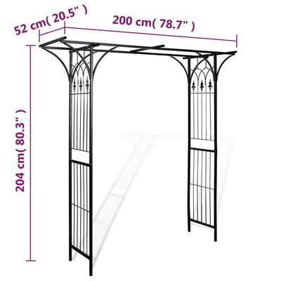 vidaXL Αψίδα Κήπου 200 x 52 x 204 εκ.