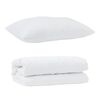 vidaXL Διπλό με Μαξιλάρι 2 pcs Λευκό 155 x 200 εκ. Μικροΐνες