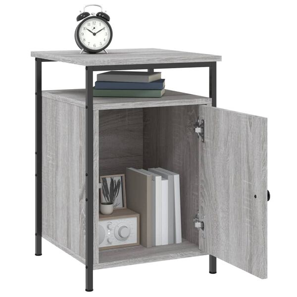 vidaXL Κομοδίνα 2 τεμ. Γκρι Sonoma 40x42x60εκ. από Επεξεργασμένο Ξύλο