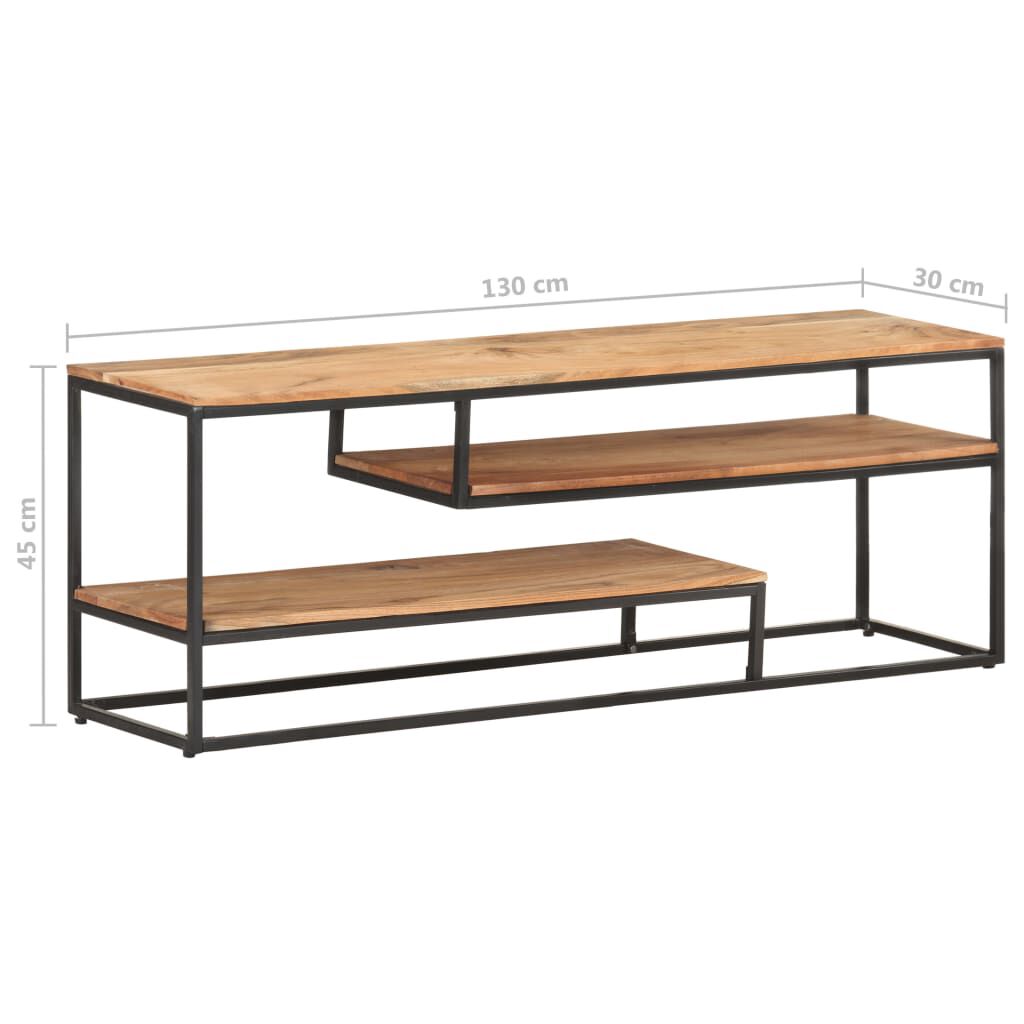 vidaXL Έπιπλο Τηλεόρασης 130 x 30 x 45 εκ. από Μασίφ Ξύλο Ακακίας