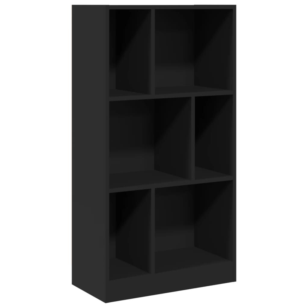 vidaXL Βιβλιοθήκη Μαύρη 57x28,5x107,5 εκ. από Επεξεργασμένο Ξύλο