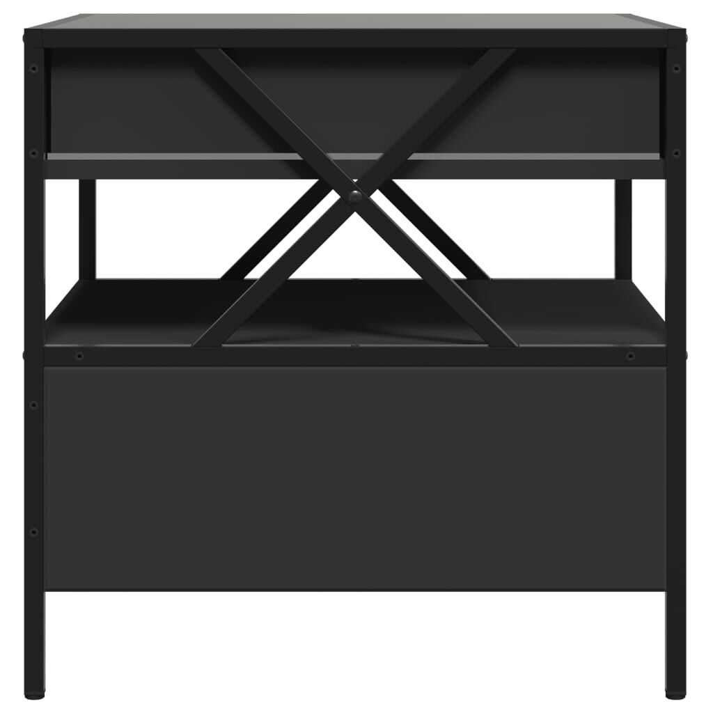 vidaXL Τραπεζάκι Σαλονιού Infinity LED Μαύρο 50x50x51 εκ.