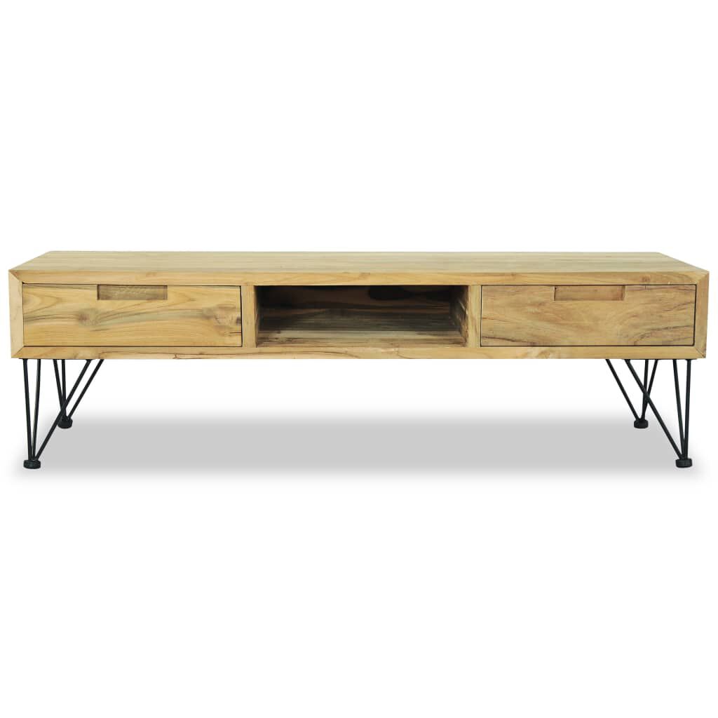 vidaXL Έπιπλο Τηλεόρασης 120 x 35 x 35 εκ. από Μασίφ Ξύλο Teak