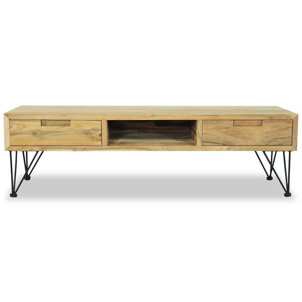vidaXL Έπιπλο Τηλεόρασης 120 x 35 x 35 εκ. από Μασίφ Ξύλο Teak