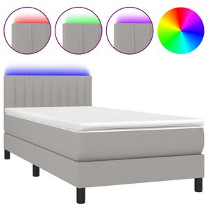 vidaXL &Kappa;&rho;&epsilon;&beta;ά&tau;&iota; Boxspring &mu;&epsilon; &Sigma;&tau;&rho;ώ&mu;&alpha; & LED &Alpha;&nu;.&Gamma;&kappa;&rho;&iota; 80x200 &epsilon;&kappa;. &Upsilon;&phi;&alpha;&sigma;&mu;ά&tau;&iota;&nu;&omicron;