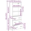 vidaXL Highboard &Mu;&alpha;ύ&rho;&eta; &Omicron;&xi;&upsilon;ά 69,5 x 34 x 180 &epsilon;&kappa;. &Epsilon;&pi;&epsilon;&xi;&epsilon;&rho;&gamma;&alpha;&sigma;&mu;έ&nu;&omicron; &xi;ύ&lambda;&omicron;