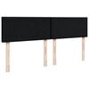 vidaXL Οθωμανικό κρεβάτι με στρώμα & LEDs Μαύρο 140x200 cm Ύφασμα