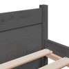 vidaXL Πλαίσιο Κρεβατιού Γκρι 135 x 190 εκ από Ξύλο Πεύκου Double
