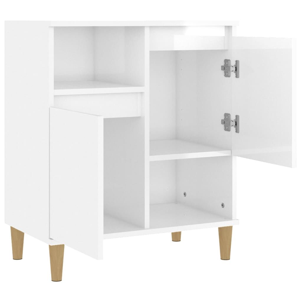 vidaXL Ντουλάπι Γυαλιστερό Λευκό 60x35x70 εκ. από Επεξεργασμένο Ξύλο
