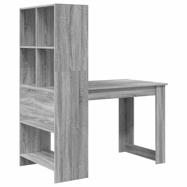 vidaXL Γραφείο Γκρίζο Σονομα 122 x 67 x 145 εκ. Επεξεργασμένο ξύλο