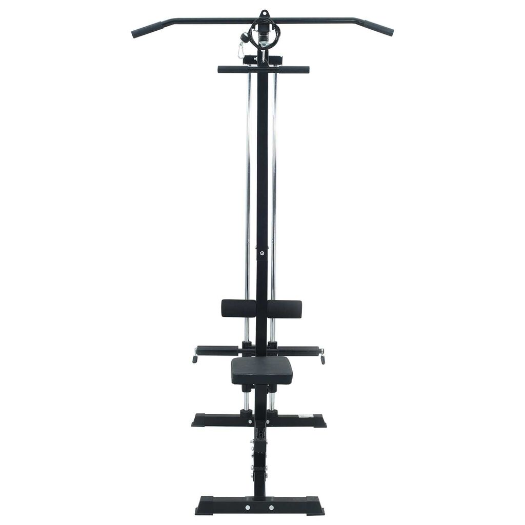 vidaXL Lat Pulldown Machine με Ρυθμιζόμενη Καρέκλα 80 kg Φορτιζόμενο Ατσάλι