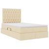 vidaXL Κρεβάτι Αποθήκης με στρώμα Κρέμ 120 x 200 cm Τεχνητό Δέρμα
