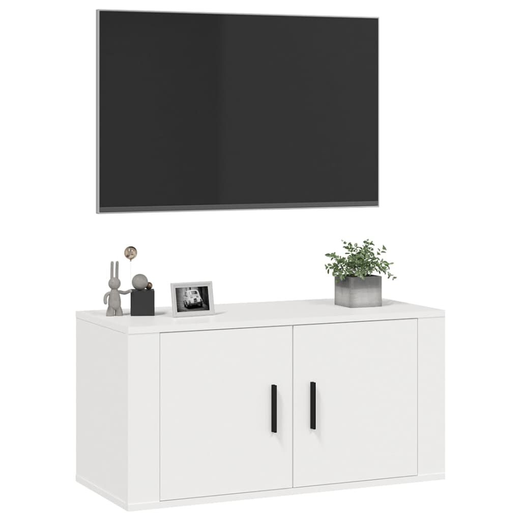 vidaXL Έπιπλο Τηλεόρασης Επιτοίχιο Λευκό 80x34,5x40 εκ.