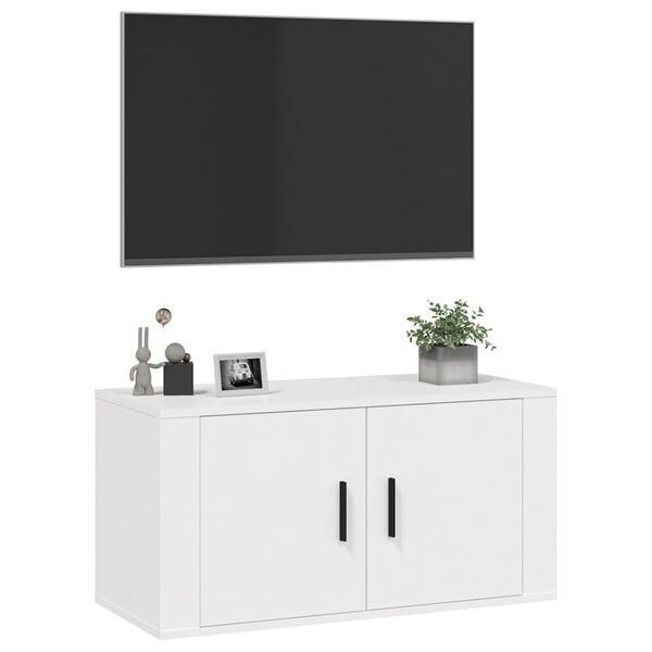 vidaXL Έπιπλο Τηλεόρασης Επιτοίχιο Λευκό 80x34,5x40 εκ.