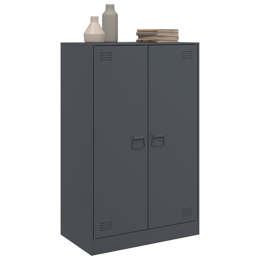 vidaXL Μπουφές Ανθρακί 67x39x107 εκ. από Ατσάλι