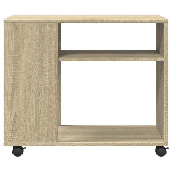 vidaXL Βοηθητικό Τραπέζι με Ρόδες Sonoma Δρυς 70x35x60 εκ. Επεξ. Ξύλο