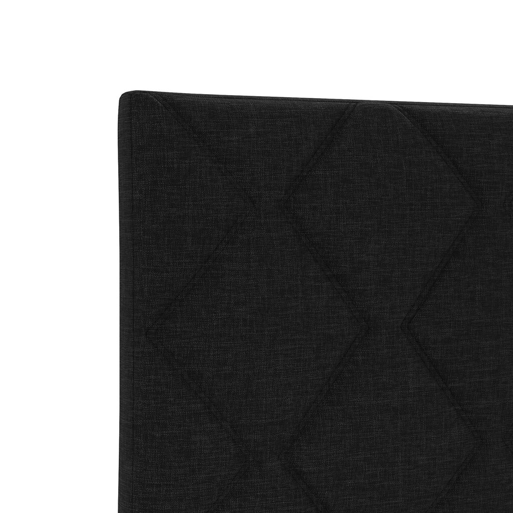 vidaXL Κρεβάτι Μαύρο 200x200 εκ Υφασμάτινο