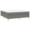 vidaXL Κρεβάτι Boxspring με Στρώμα Σκούρο Γκρι 160x200 εκ Υφασμάτινο