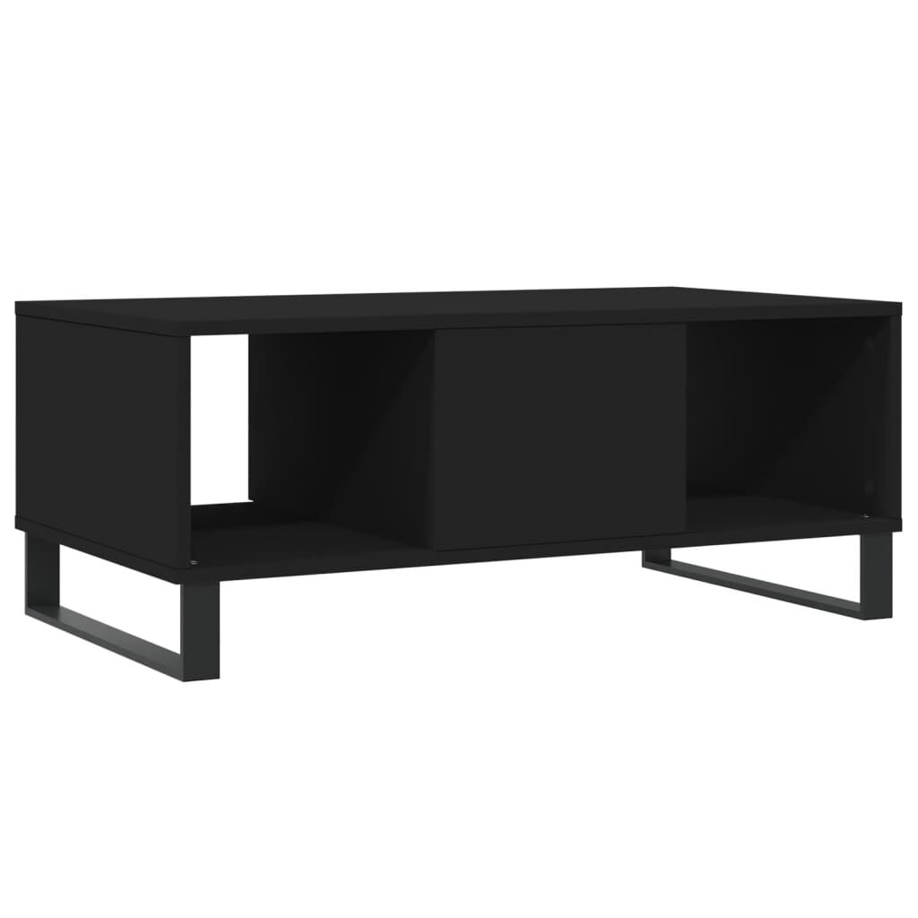 vidaXL Τραπεζάκι Σαλονιού Μαύρο 90x50x36,5 εκ. Επεξεργασμ. Ξύλο