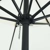 vidaXL Ομπρέλα Κήπου Λευκό και Μαύρο 395 x 395 x 245 εκ.
