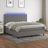 vidaXL &Kappa;&rho;&epsilon;&beta;ά&tau;&iota; Boxspring &mu;&epsilon; &Sigma;&tau;&rho;ώ&mu;&alpha; & LED &Sigma;&kappa;.&Gamma;&kappa;&rho;&iota; 160x200 &epsilon;&kappa; &Upsilon;&phi;&alpha;&sigma;&mu;ά&tau;&iota;&nu;&omicron;